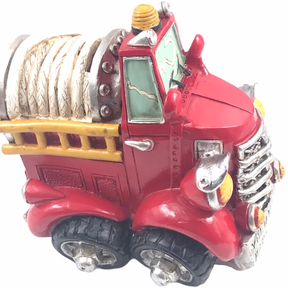Volunteer Fire Dept Fire Engine Coin Bank - Picture 2 of 11